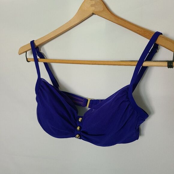 Lauren Ralph Lauren Blue/Purple Underwire Bikini Top Size 6 - Picture 2 of 7